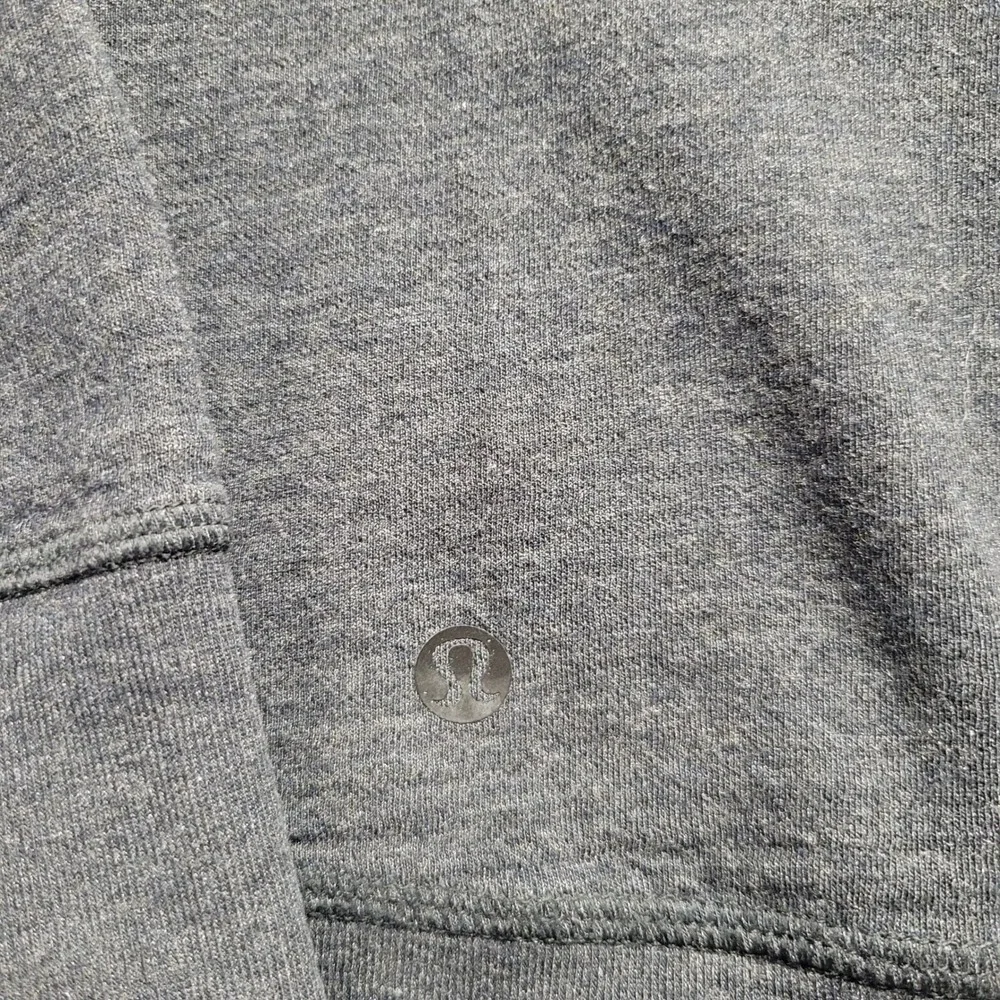 Lululemon Cowl‎ Neck Pullover Sweatshirt Gray Heather Thumbhole Cuffs Reversible